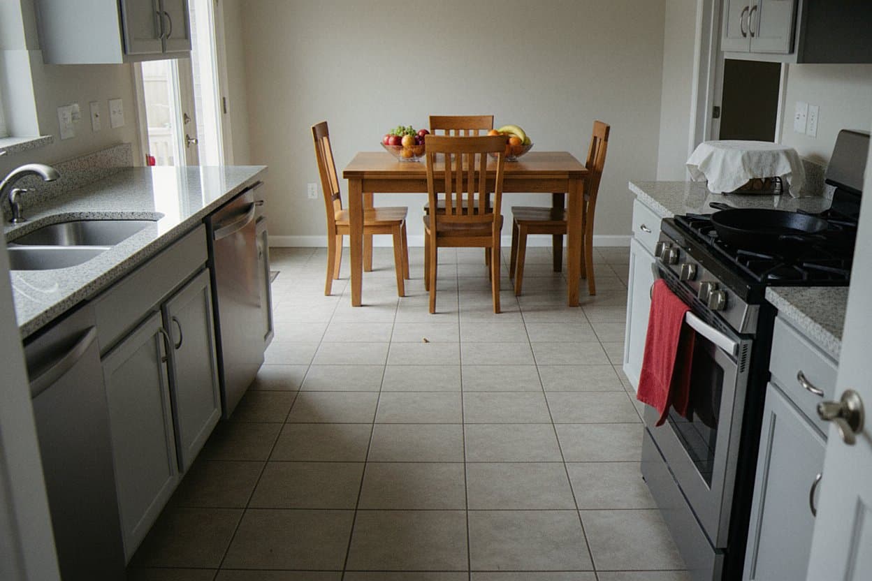 Accessible kitchen with daily living aids installed